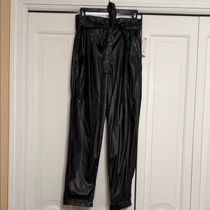 Francesca’s Black Faux Leather Women’s Pants